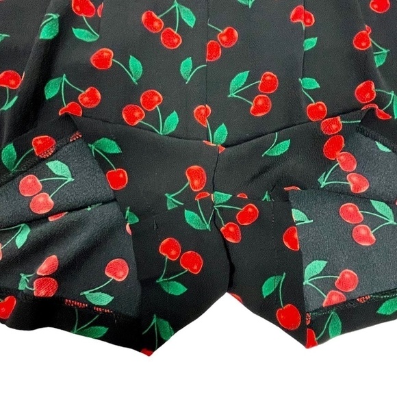 ANTHROPOLOGIE FREE GENERATION CHERRY RUFFLE PEPLUM CAMI HIGH WAISTED SHORT SET - Picture 14 of 16